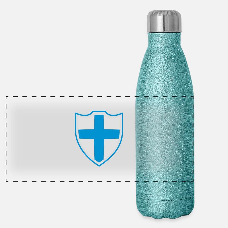 Ecusson Marseille Gourde isotherme panoramique pailletée 500 ml