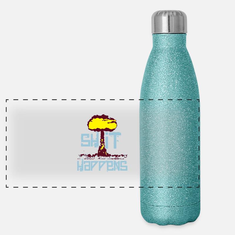 la merde arrive Gourde isotherme panoramique pailletée 500 ml