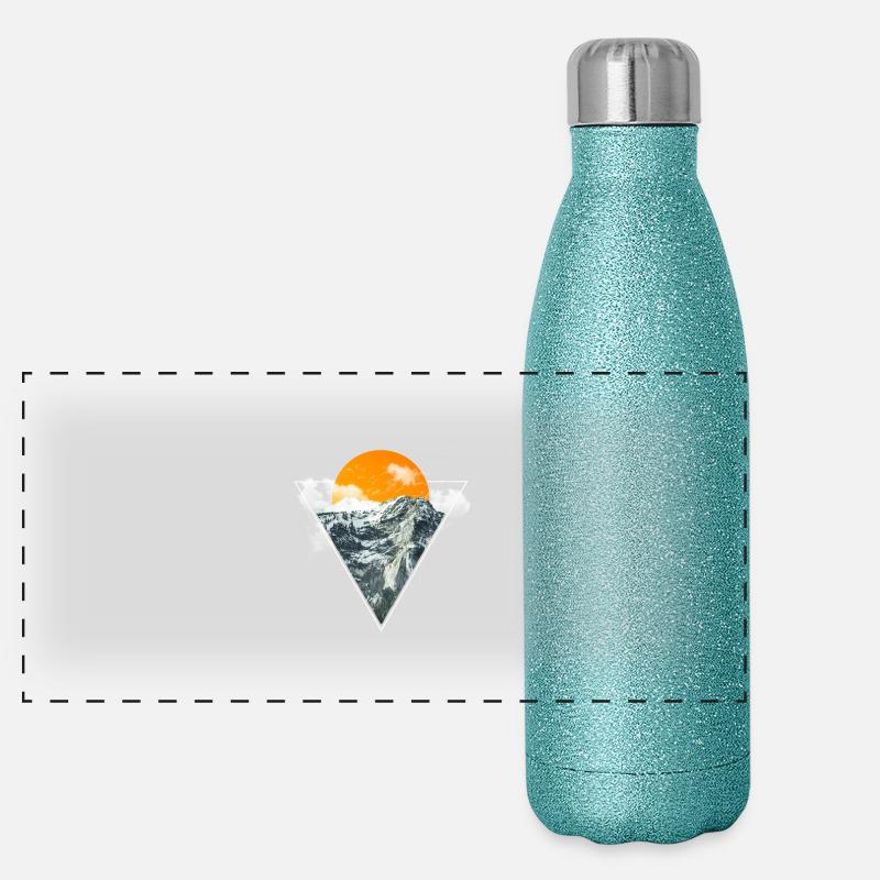 Landschaft Panorama Glitzer Isolierflasche 500 ml