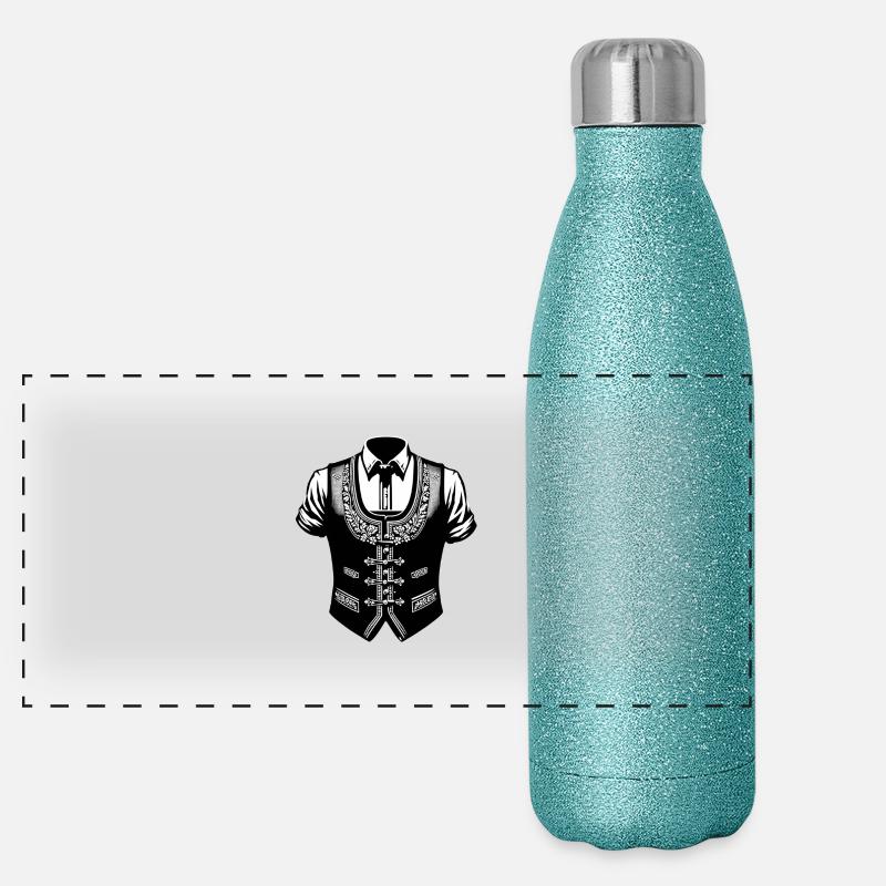 Veste traditionnelle Gourde isotherme panoramique pailletée 500 ml
