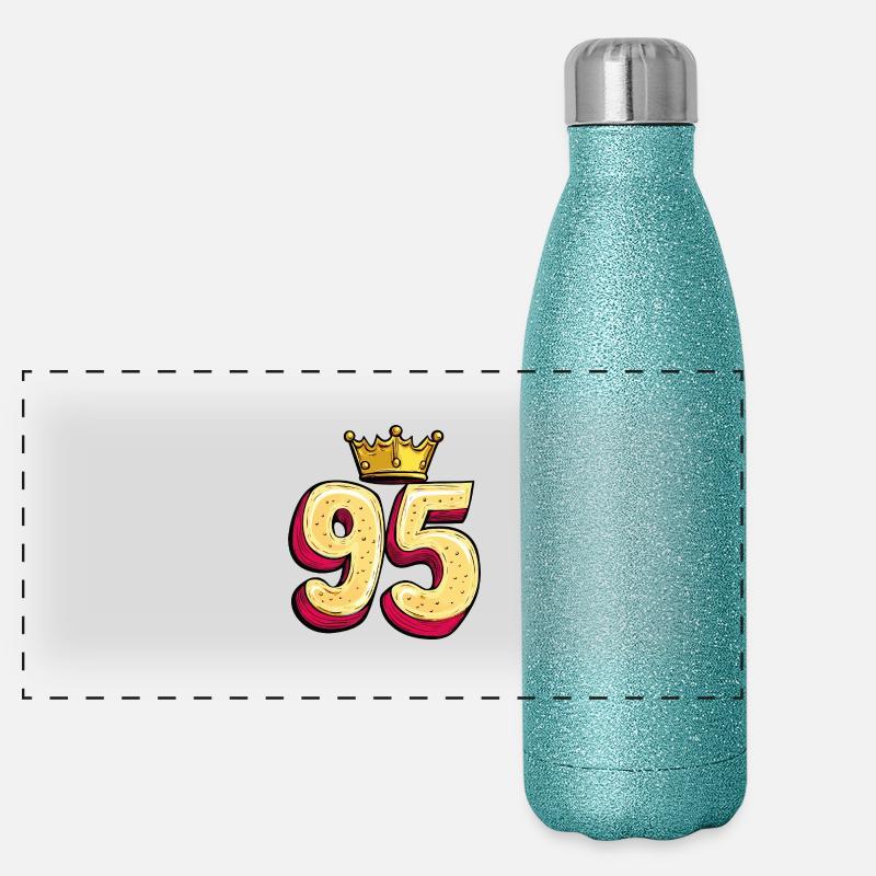 95 Number Crown Panoramic Glitter Thermal Bottle 500 ml