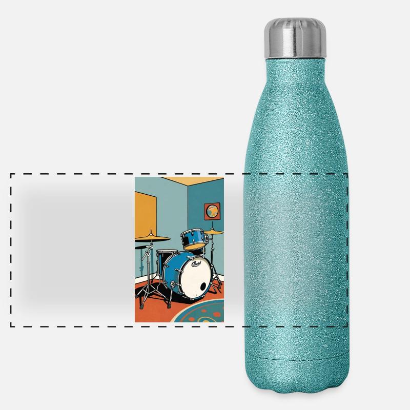 Batterie | Batteur | Musicien Gourde isotherme panoramique pailletée 500 ml