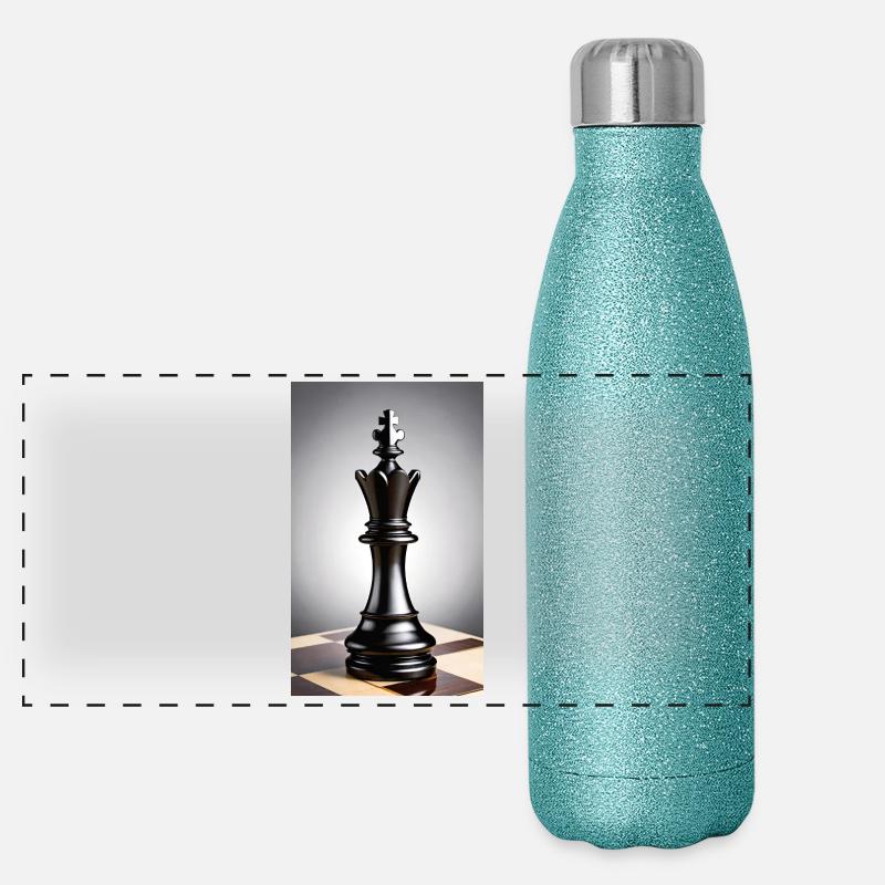 Chess | Chess piece | Chess player Panoramic Glitter Thermal Bottle 500 ml