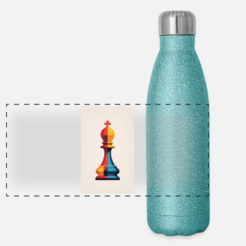 Chess | Chess piece | Chess player Panoramic Glitter Thermal Bottle 500 ml