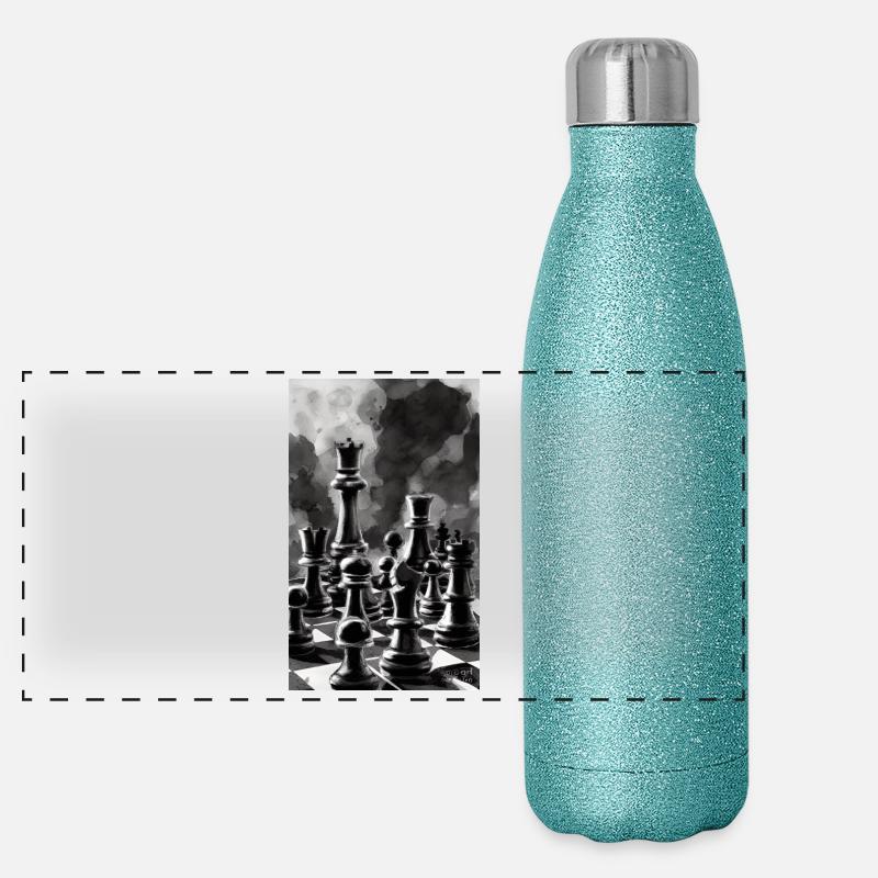 Chess | Chess piece | Chess player Panoramic Glitter Thermal Bottle 500 ml