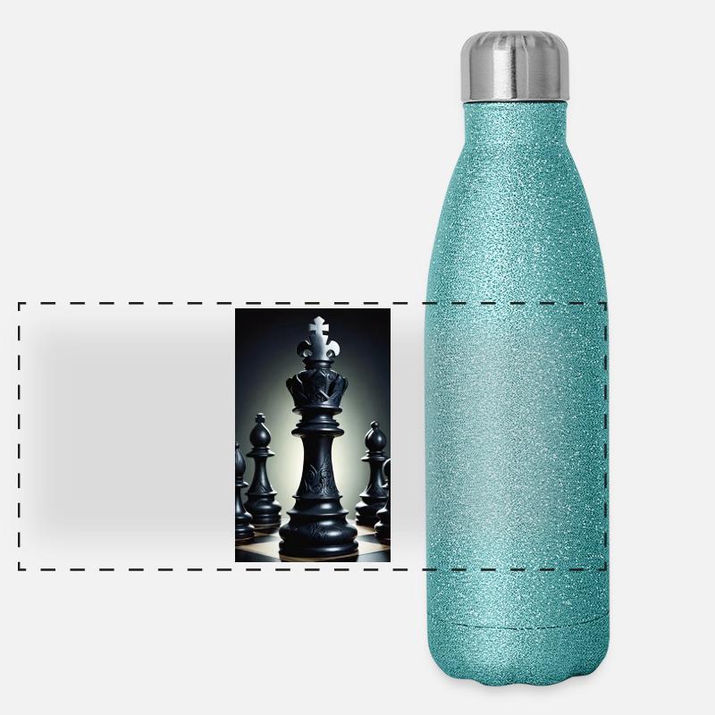Chess | Chess piece | Chess player Panoramic Glitter Thermal Bottle 500 ml