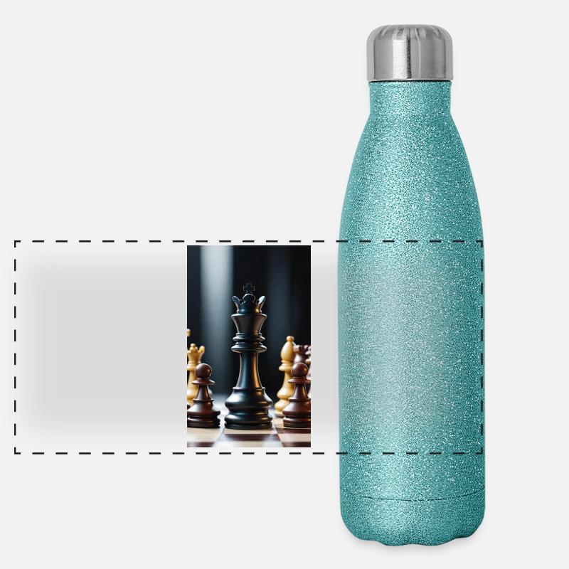 Chess | Chess piece | Chess player Panoramic Glitter Thermal Bottle 500 ml