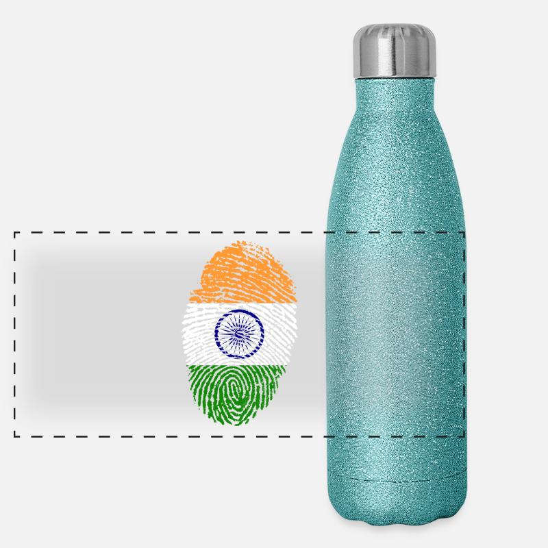 Empreintes digitales - Inde Gourde isotherme panoramique pailletée 500 ml