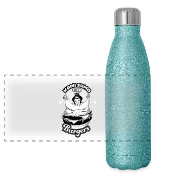 Sumo Burgers - Panoramic Glitter Thermal Bottle 500 ml - blue glitter - Front