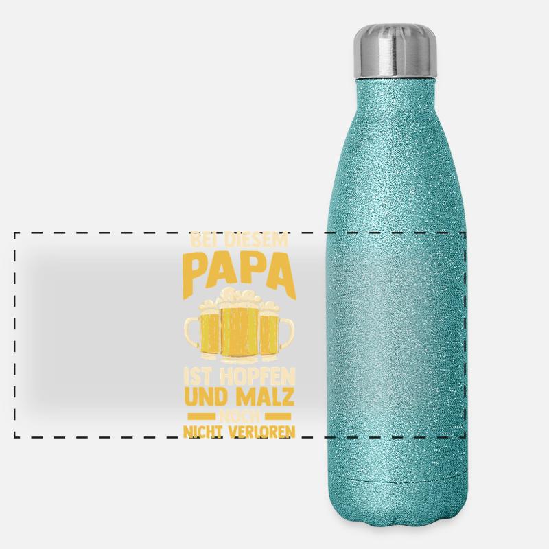 Beer Father Father's Day Dad Panoramic Glitter Thermal Bottle 500 ml