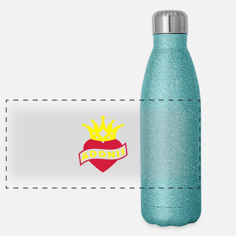 Avec Heart & Crown - ADONIS Gourde isotherme panoramique pailletée 500 ml