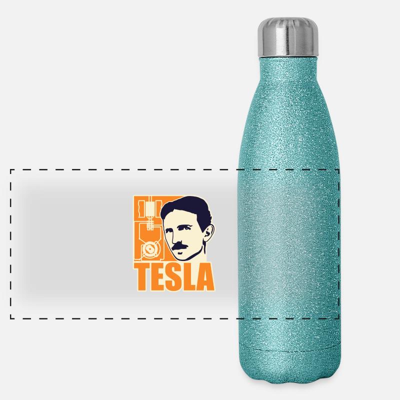 Forscher & Entwickler: Tesla Panorama Glitzer Isolierflasche 500 ml