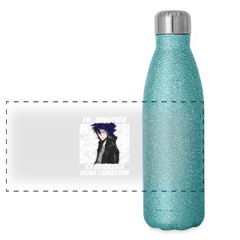 Anime - Bevorzuge Anime W - Panorama Glitzer Isolierflasche 500 ml - Blau Glitzer - Vorne