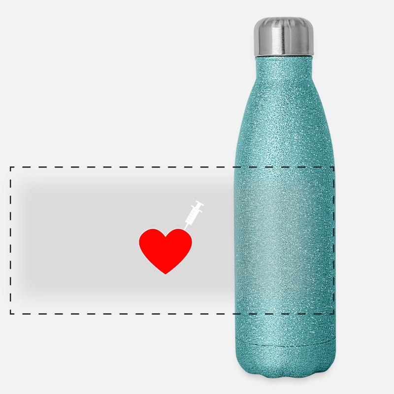 Vaccination - I am vaccinated Panoramic Glitter Thermal Bottle 500 ml
