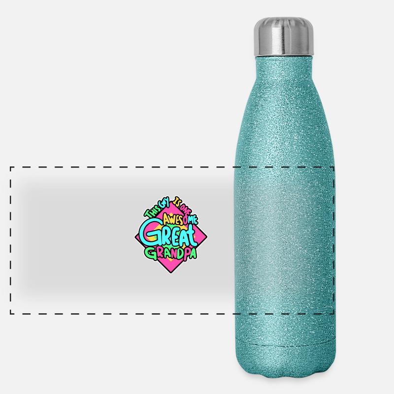Great Grandpa Vintage Panorama Glitzer Isolierflasche 500 ml
