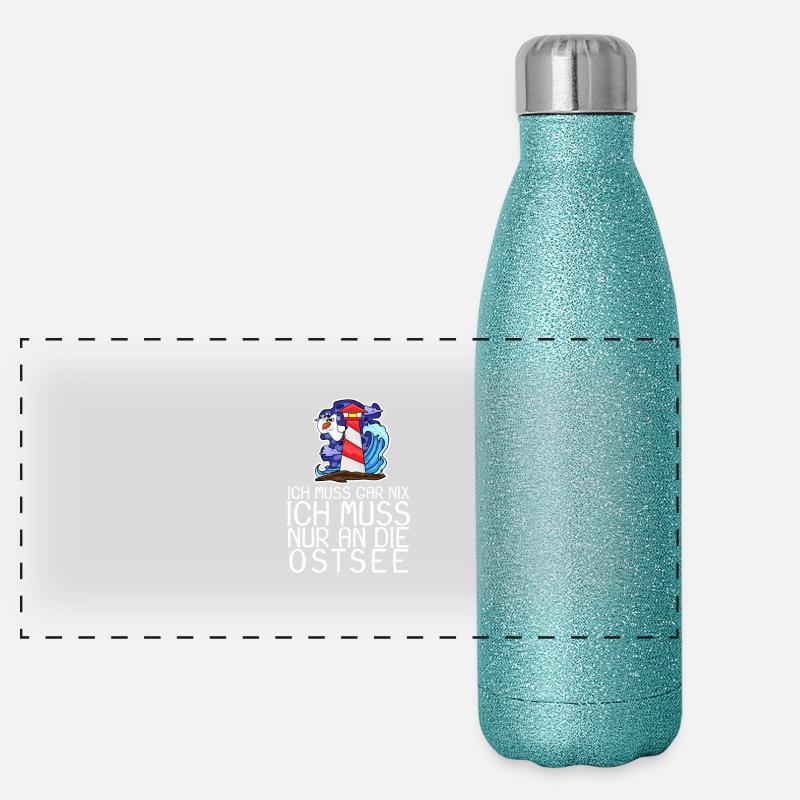 Ostsee Urlaub Geschenk Panorama Glitzer Isolierflasche 500 ml