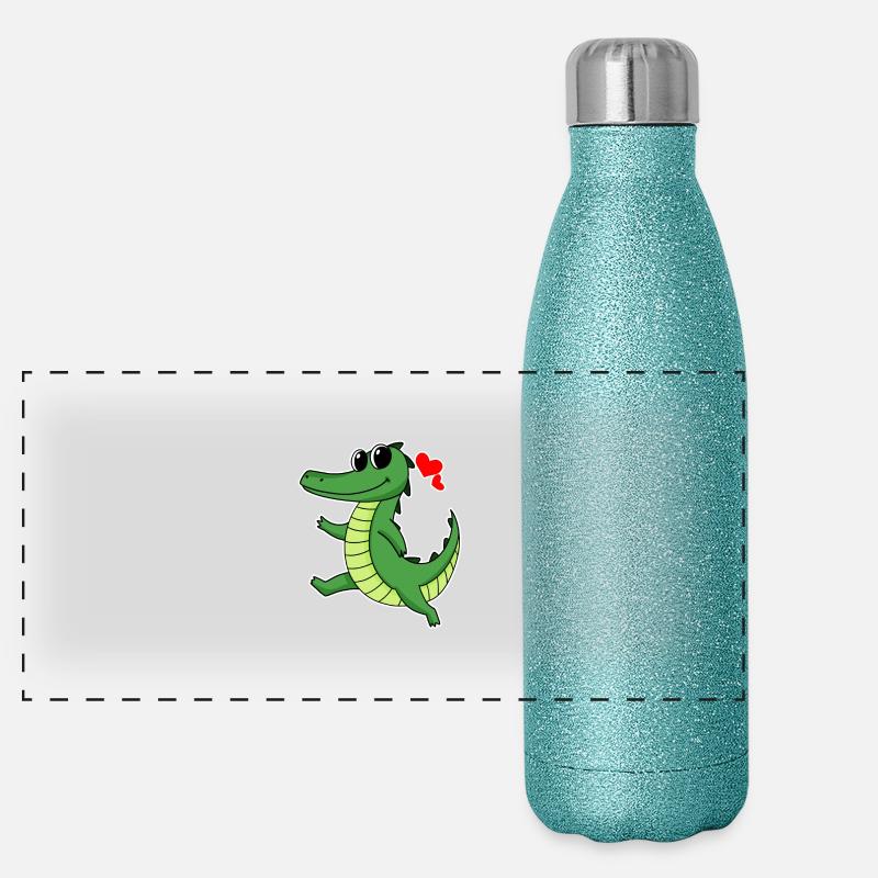 Crocodile Panoramic Glitter Thermal Bottle 500 ml