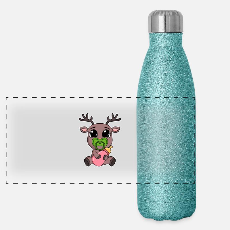 Bébé renne Gourde isotherme panoramique pailletée 500 ml