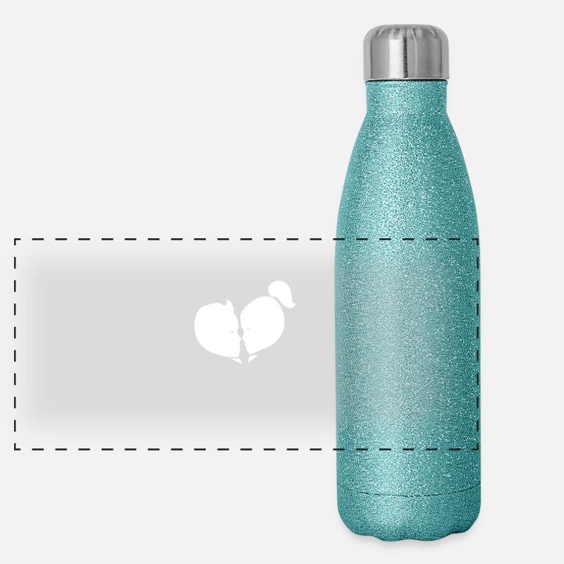 Herz Liebe Verbindung Romantisch Panorama Glitzer Isolierflasche 500 ml