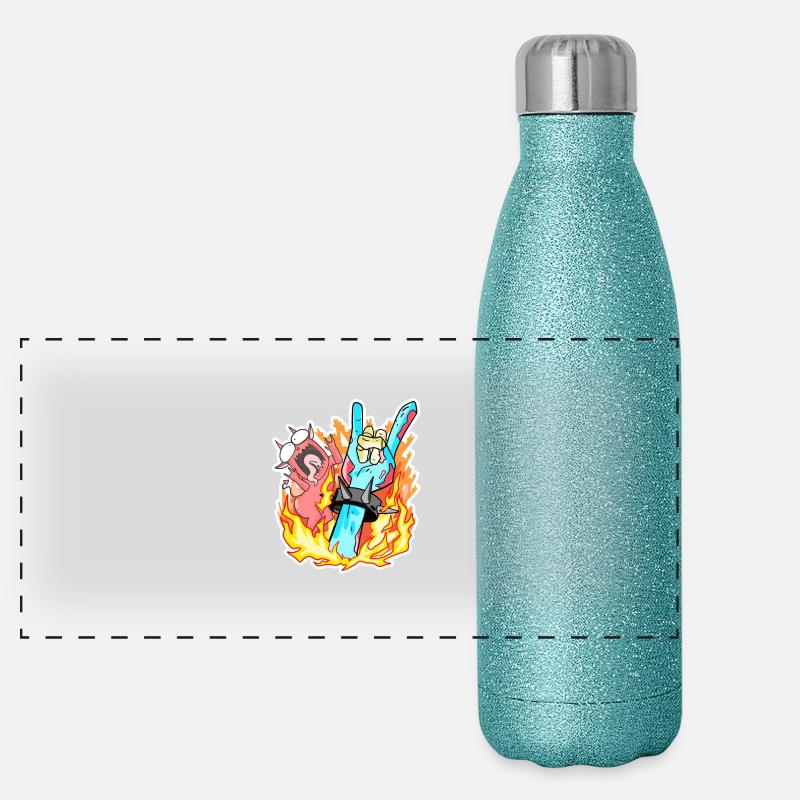 Zombie Hand Rocker Panorama Glitzer Isolierflasche 500 ml