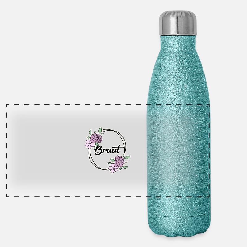 Braut Junggesellinnenabschied Panorama Glitzer Isolierflasche 500 ml
