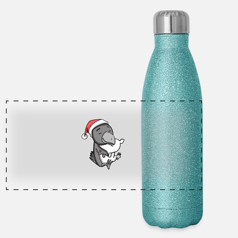 Crow Christmas Sleep Sleep Sleep Sleep Panoramic Glitter Thermal Bottle 500 ml