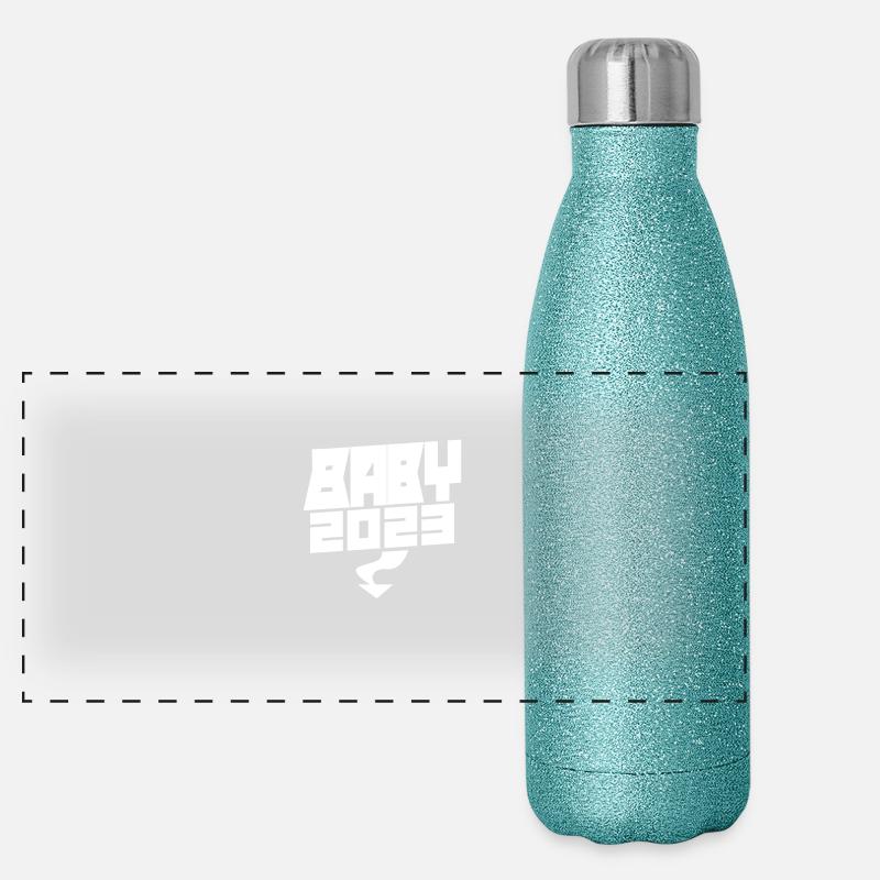 Bébé 2023 - Naissance Enceinte 2023 Grossesse Gourde isotherme panoramique pailletée 500 ml