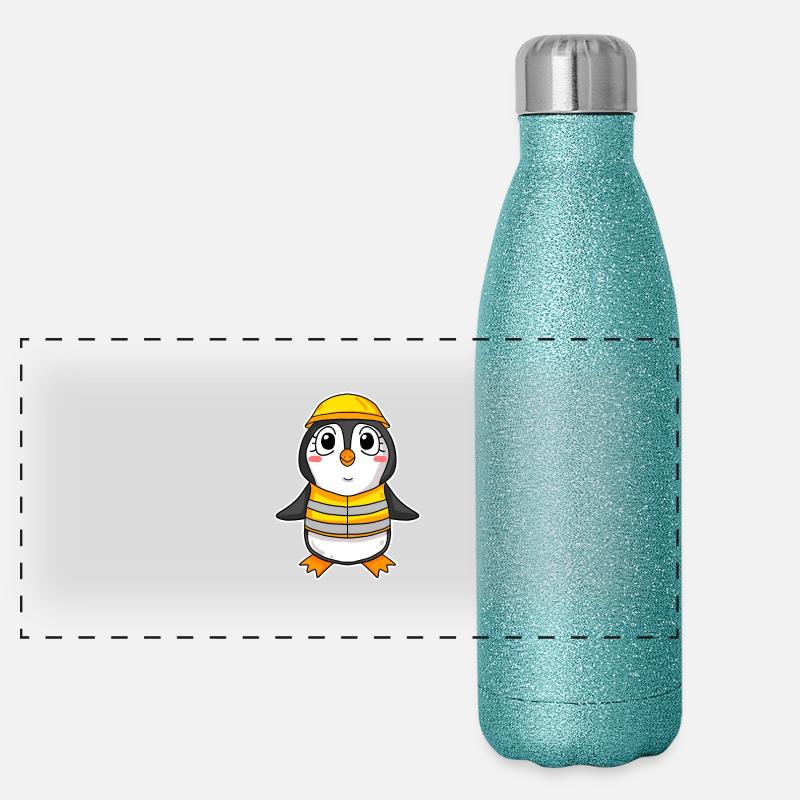 Penguin Kids Motif Panoramic Glitter Thermal Bottle 500 ml