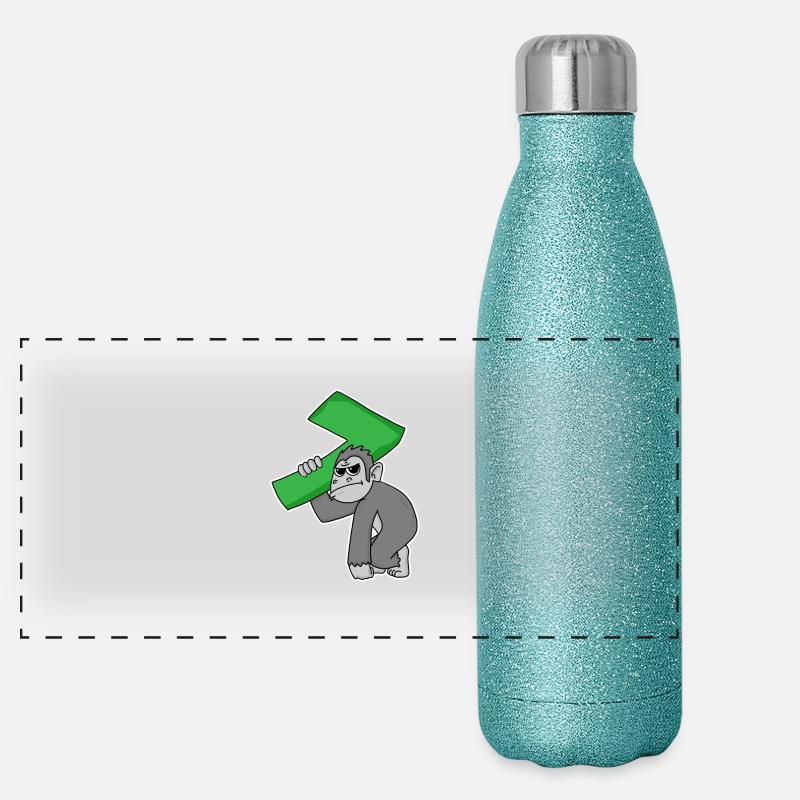 7 ans - 7e anniversaire Gourde isotherme panoramique pailletée 500 ml