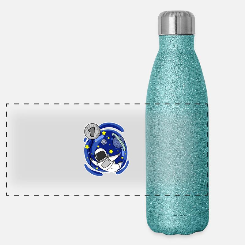 1 year old or school enrolment Panoramic Glitter Thermal Bottle 500 ml