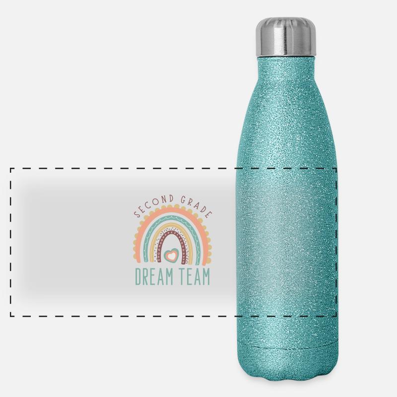 Deuxième année Dream Team Retro à l’école Gourde isotherme panoramique pailletée 500 ml