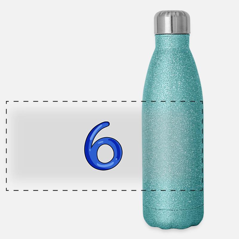 Numéro 6 Numéro Bleu Foncé Gourde isotherme panoramique pailletée 500 ml