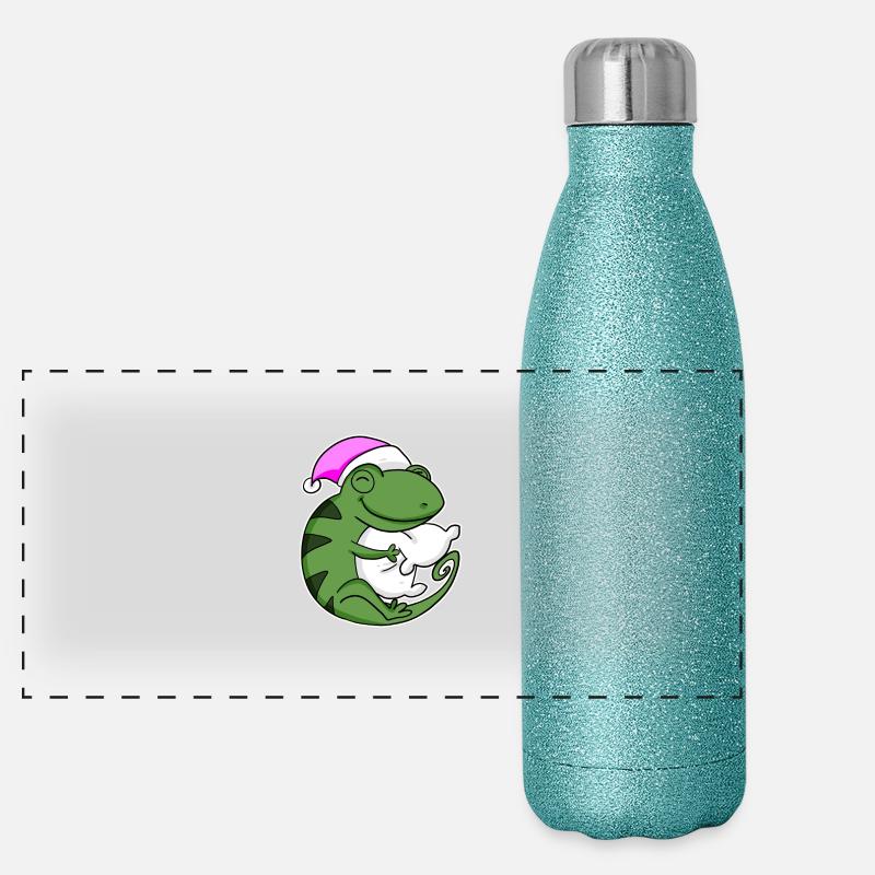 Chameleon fatigué Sleep In Gourde isotherme panoramique pailletée 500 ml