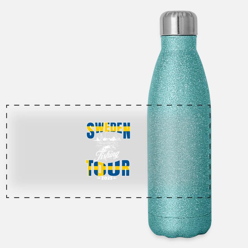 Suède Pêche 2025 Voyage de pêche Suède Gourde isotherme panoramique pailletée 500 ml