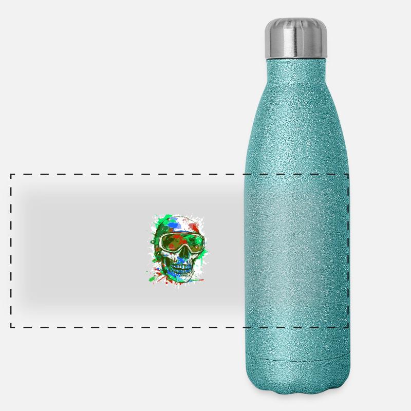 Ski Skull Ski Goggles Panoramic Glitter Thermal Bottle 500 ml