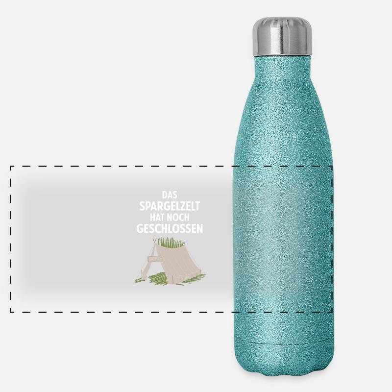 Das Spargelzelt Hat Noch Geschlossen Panorama Glitzer Isolierflasche 500 ml