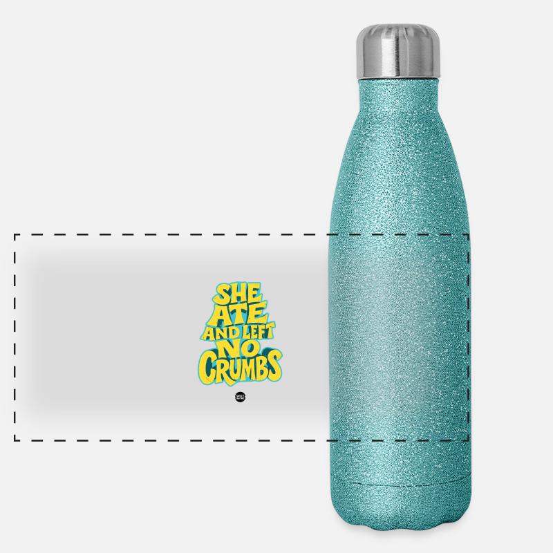Elle a mangé et n’a pas laissé de miettes Gourde isotherme panoramique pailletée 500 ml