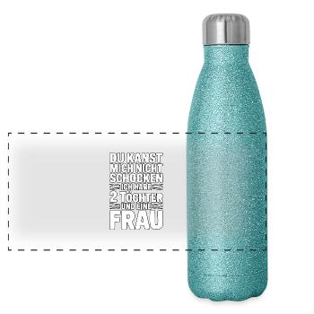 Tu ne peux pas me choquer - Nerfs d’acier - Gourde isotherme panoramique pailletée 500 ml - paillettes bleues - Devant