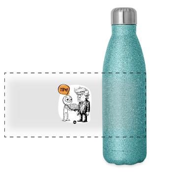 Cerveau. Vous pourriez en avoir besoin. - Gourde isotherme panoramique pailletée 500 ml - paillettes bleues - Devant