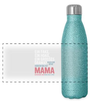 There's Mom – Heroine in the Rhyme Chaos - Panoramic Glitter Thermal Bottle 500 ml - blue glitter - Front