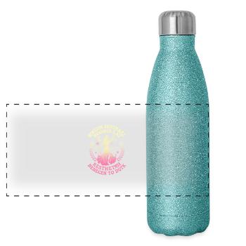 Wheiin Justrael Boonce Lay Resthethea Benecen To - Panoramic Glitter Thermal Bottle 500 ml - blue glitter - Front
