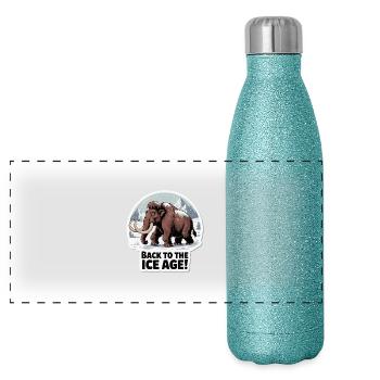 MAMMOTH - Panoramic Glitter Thermal Bottle 500 ml - blue glitter - Front