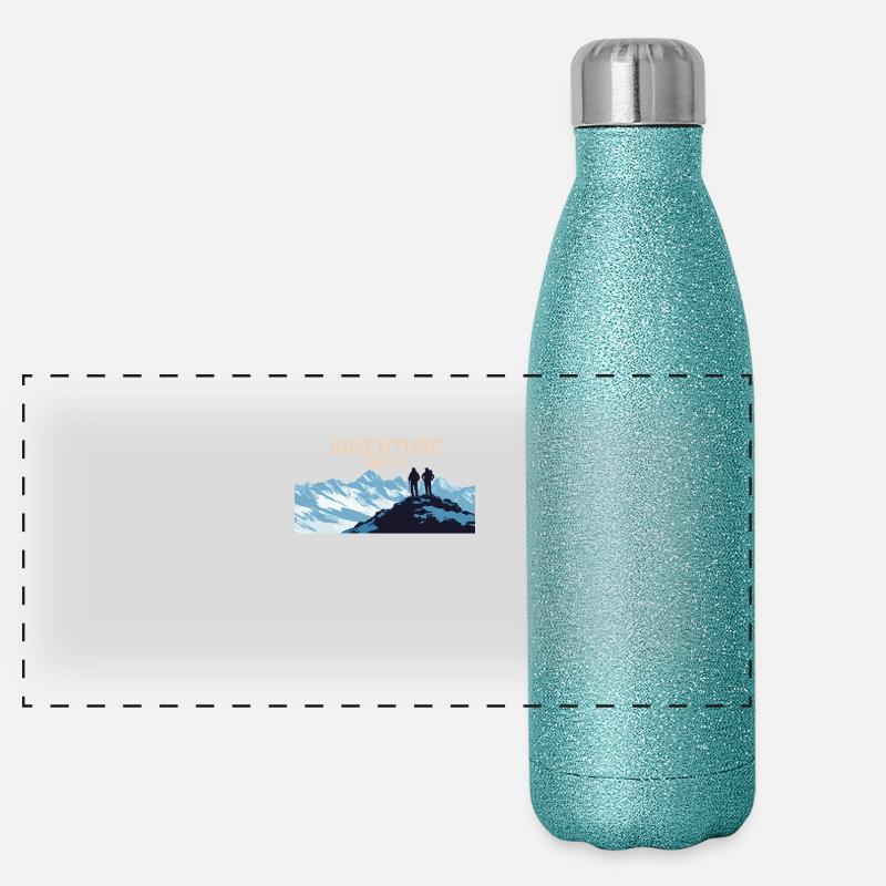 Hike over the peaks Wander Beyond the Peaks Panoramic Glitter Thermal Bottle 500 ml