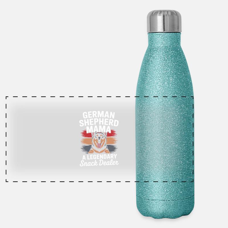 Berger allemand Mama, marchand de snacks légendaire Gourde isotherme panoramique pailletée 500 ml
