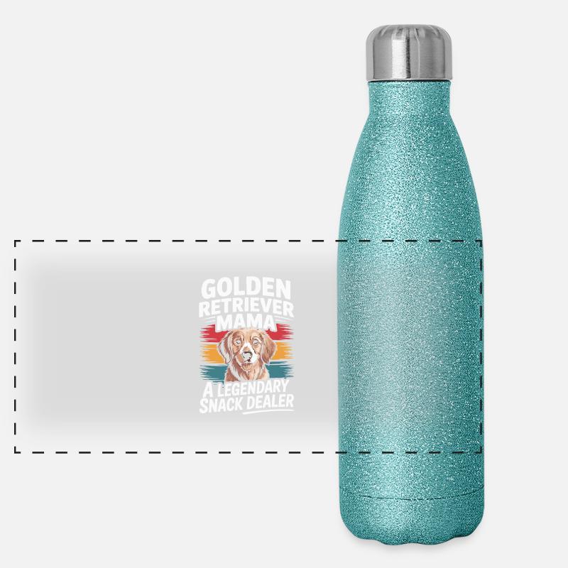 Golden Retriever Maman Mamans, Revendeurs de Snacks Gourde isotherme panoramique pailletée 500 ml