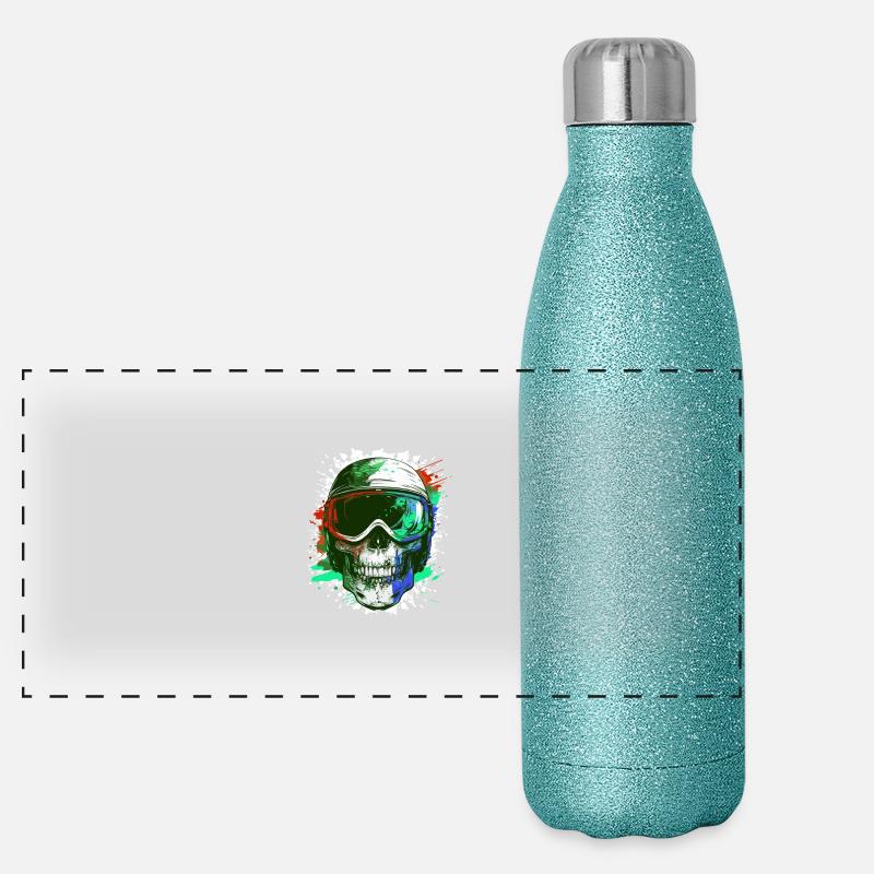 Ski Skull Ski Goggles Panoramic Glitter Thermal Bottle 500 ml