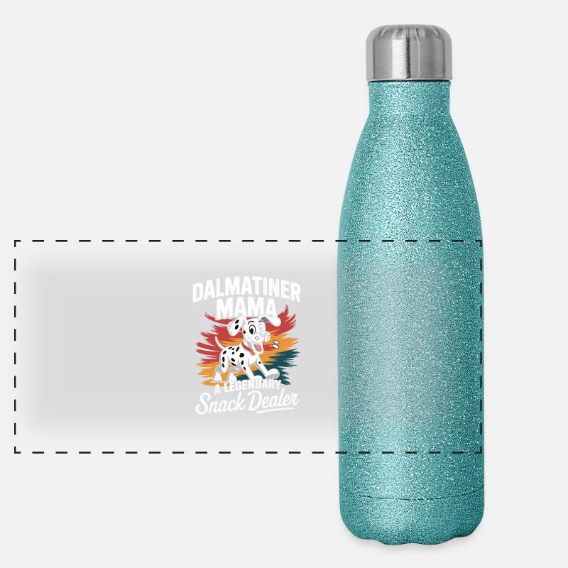 Dalmatiner Mama, Legendärer Snack-Dealer Panorama Glitzer Isolierflasche 500 ml