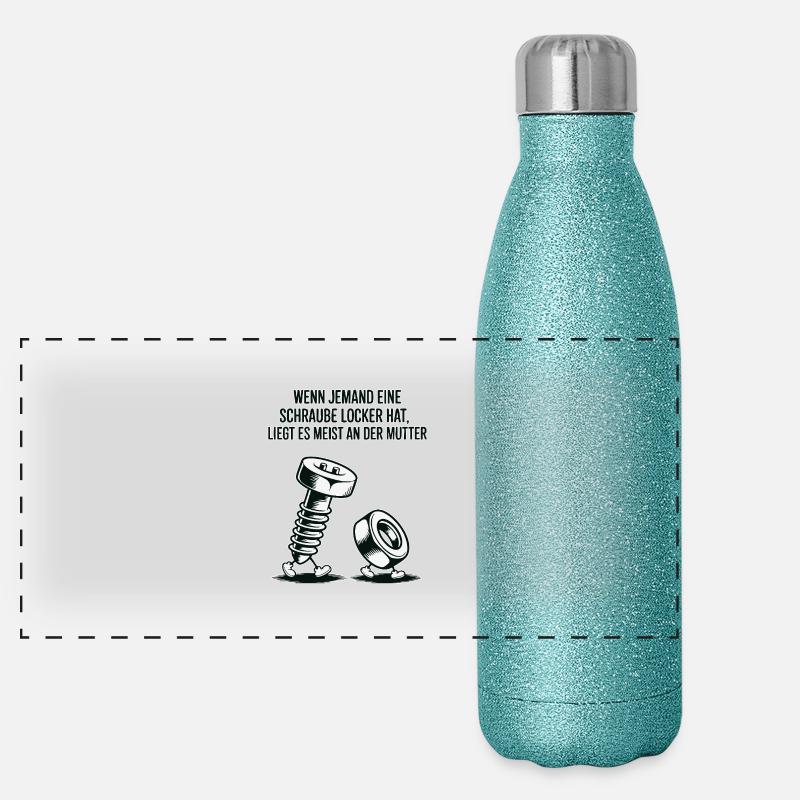 Si quelqu’un a une vis desserrée en disant Gourde isotherme panoramique pailletée 500 ml