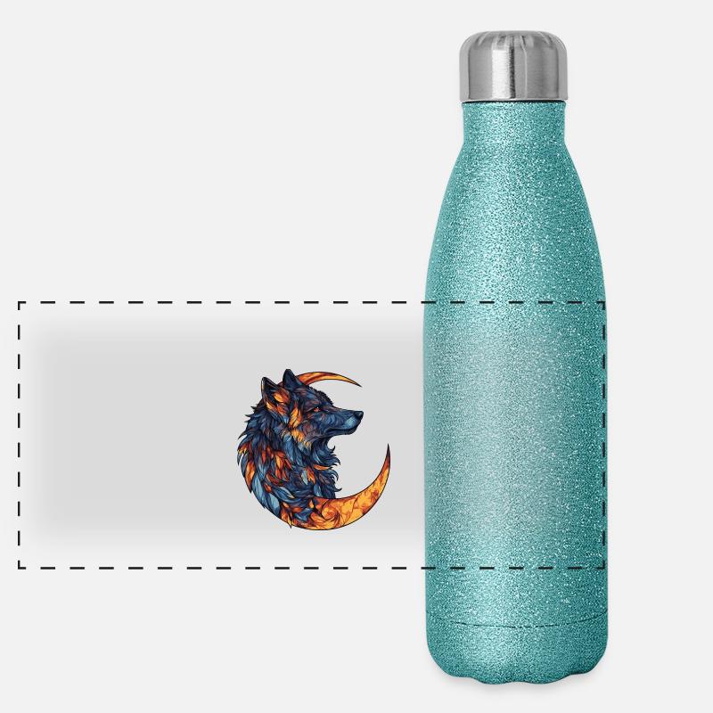 Lune du loup Gourde isotherme panoramique pailletée 500 ml