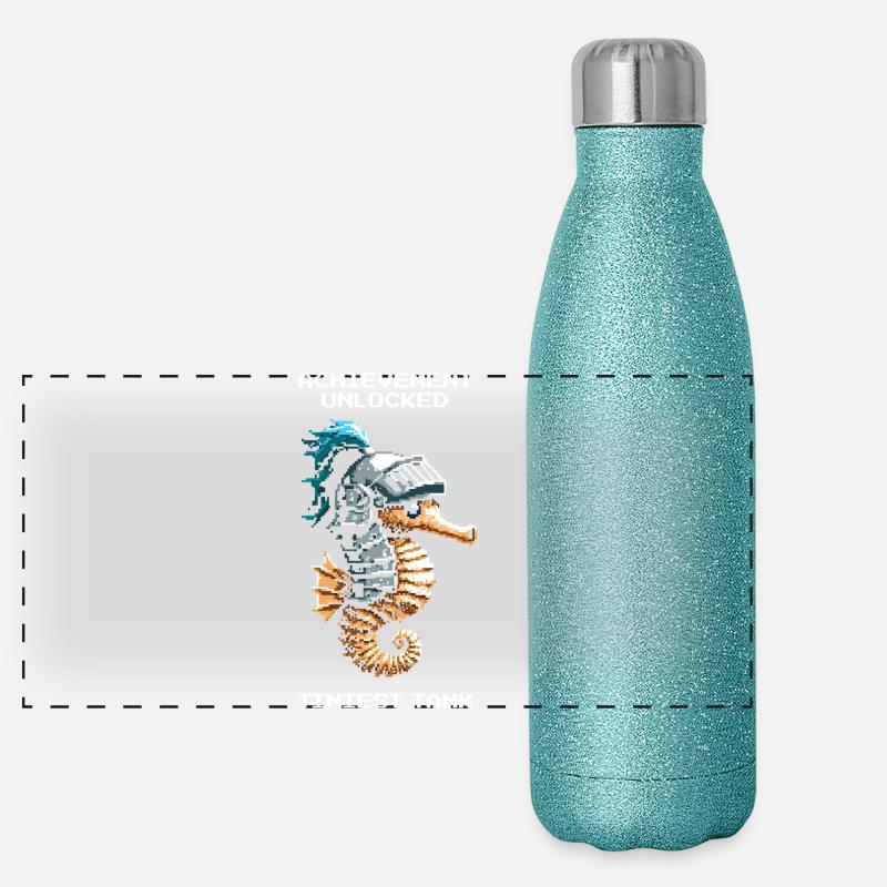 Succès : plus petit char | Hippocampe Gourde isotherme panoramique pailletée 500 ml